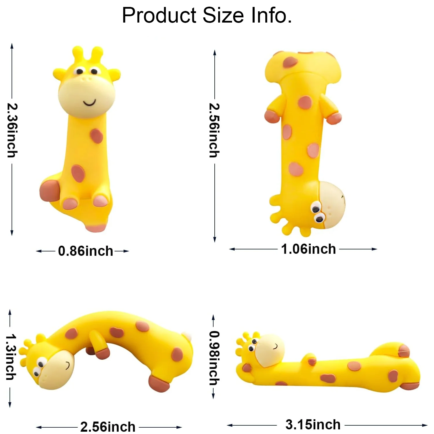 4 PCS Resin Giraffe Figurines Cute Mini Computer Monitor Decor Funny Car Dashboard Desk TV Photo Frame Decorations Best Gift