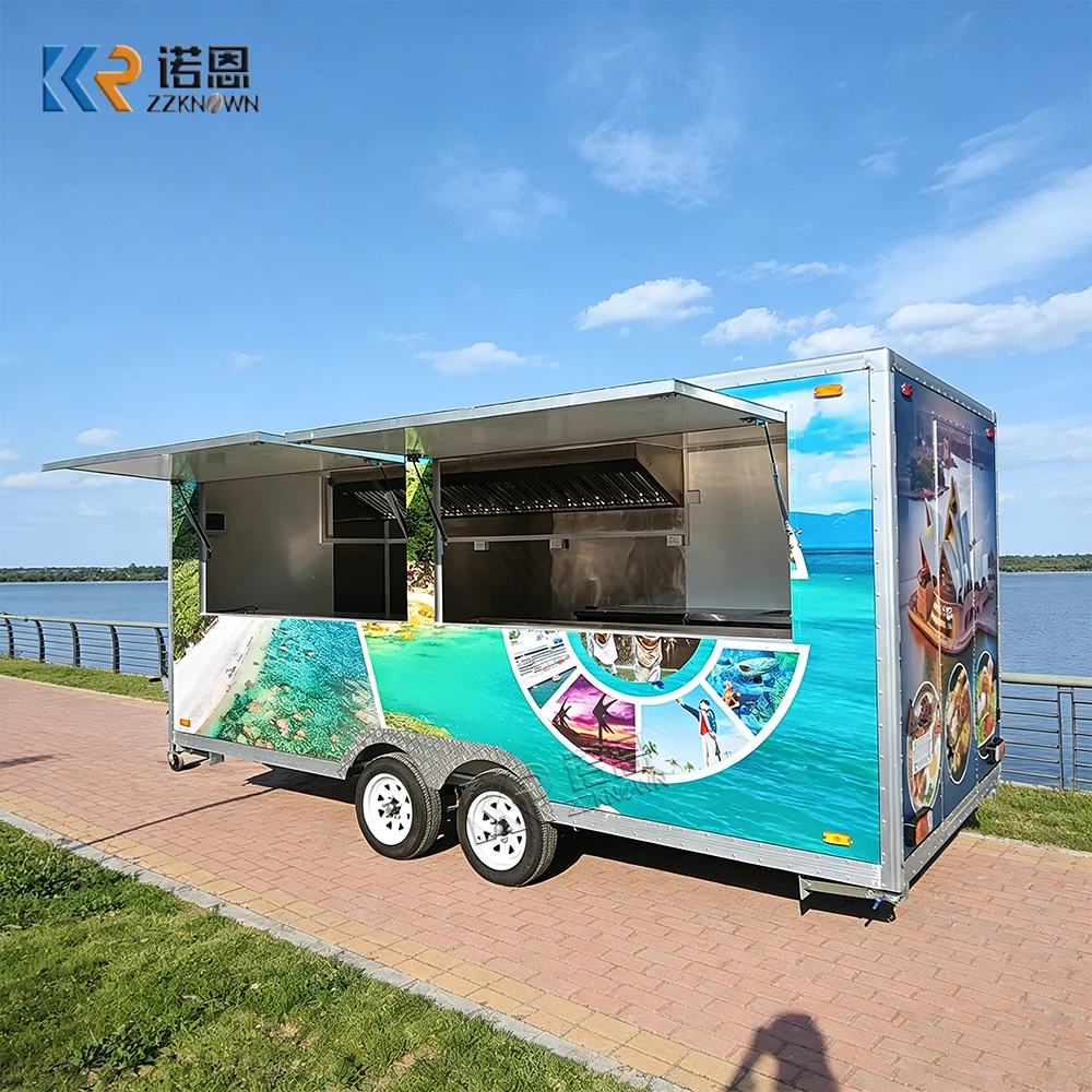 EU Standard Food Truck for Fried Chicken Beer Snack Mobile Sale Small Food Truck Cheap BBQ Mobile Food Cart