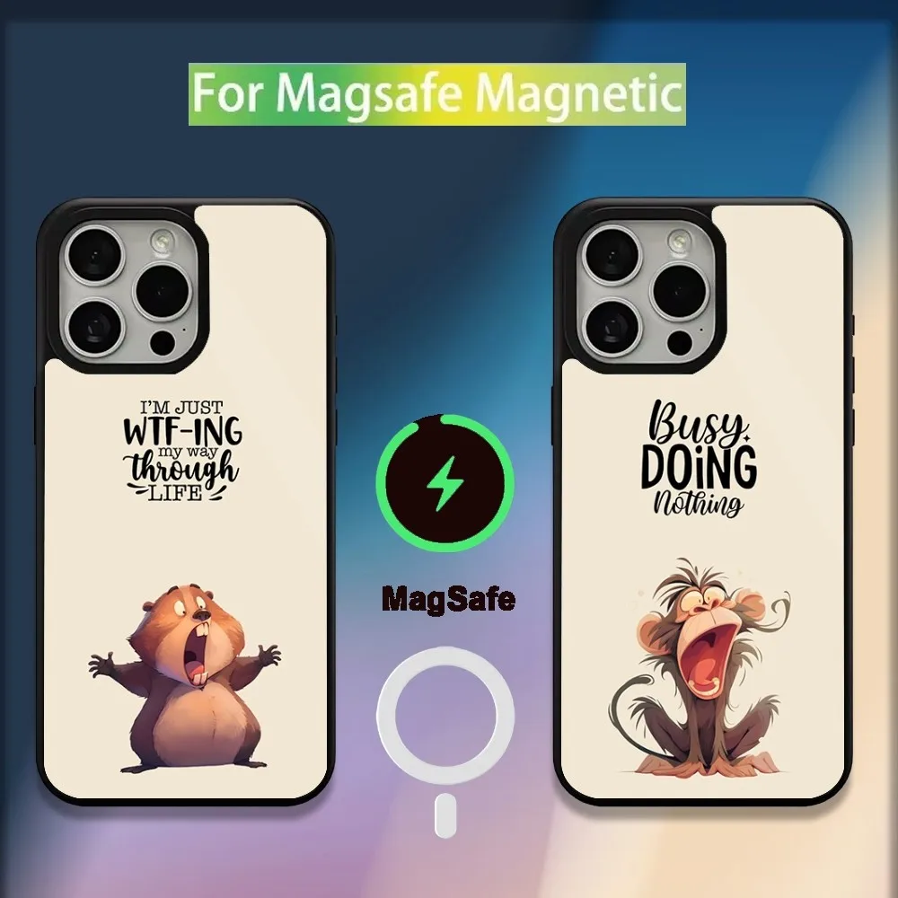 

Hamster Monkey Chicken Elephant Panda Phone Case For iPhone 16,15,14,13,12,11,Plus,Pro,Max,Mini Magnetic Wireless Charging