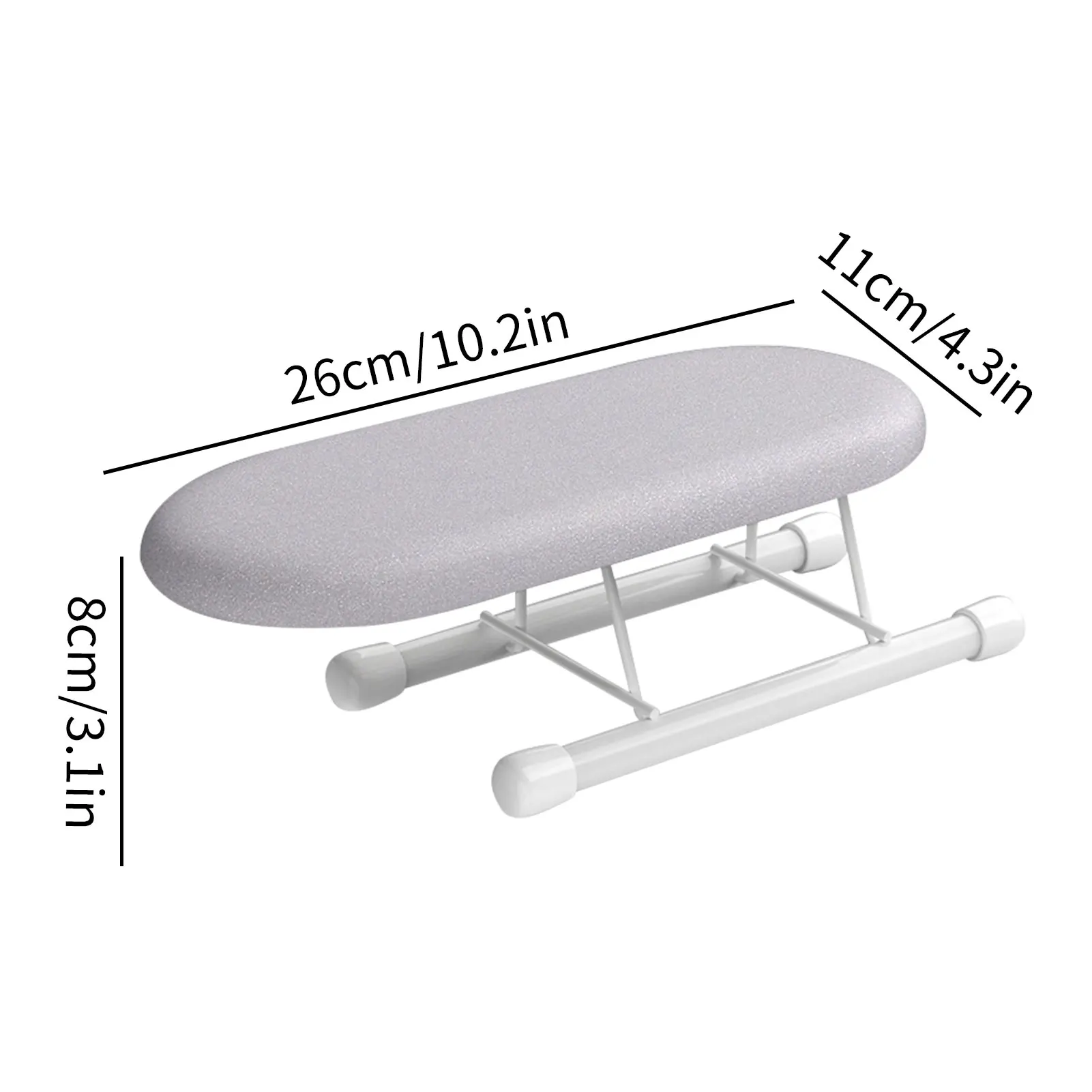 Tabletop Ironing Board Table Top Iron Board with Removable Washable Cloth Cover for Ironing Necklines Collars