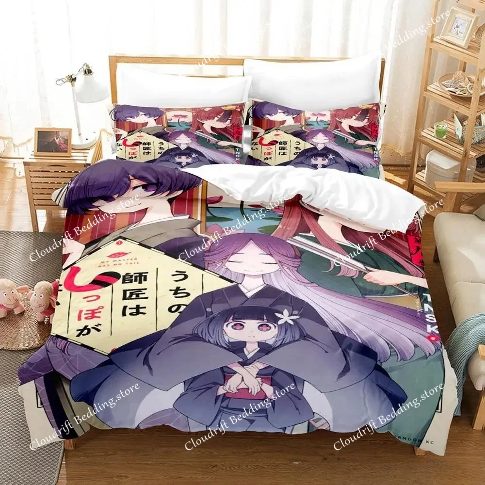 New 3d Print Anime My Master Has No Tail Bedding Set Single Twin Full Queen King Size Bed Set Adult Kid Bedroom Duvet Cover Sets