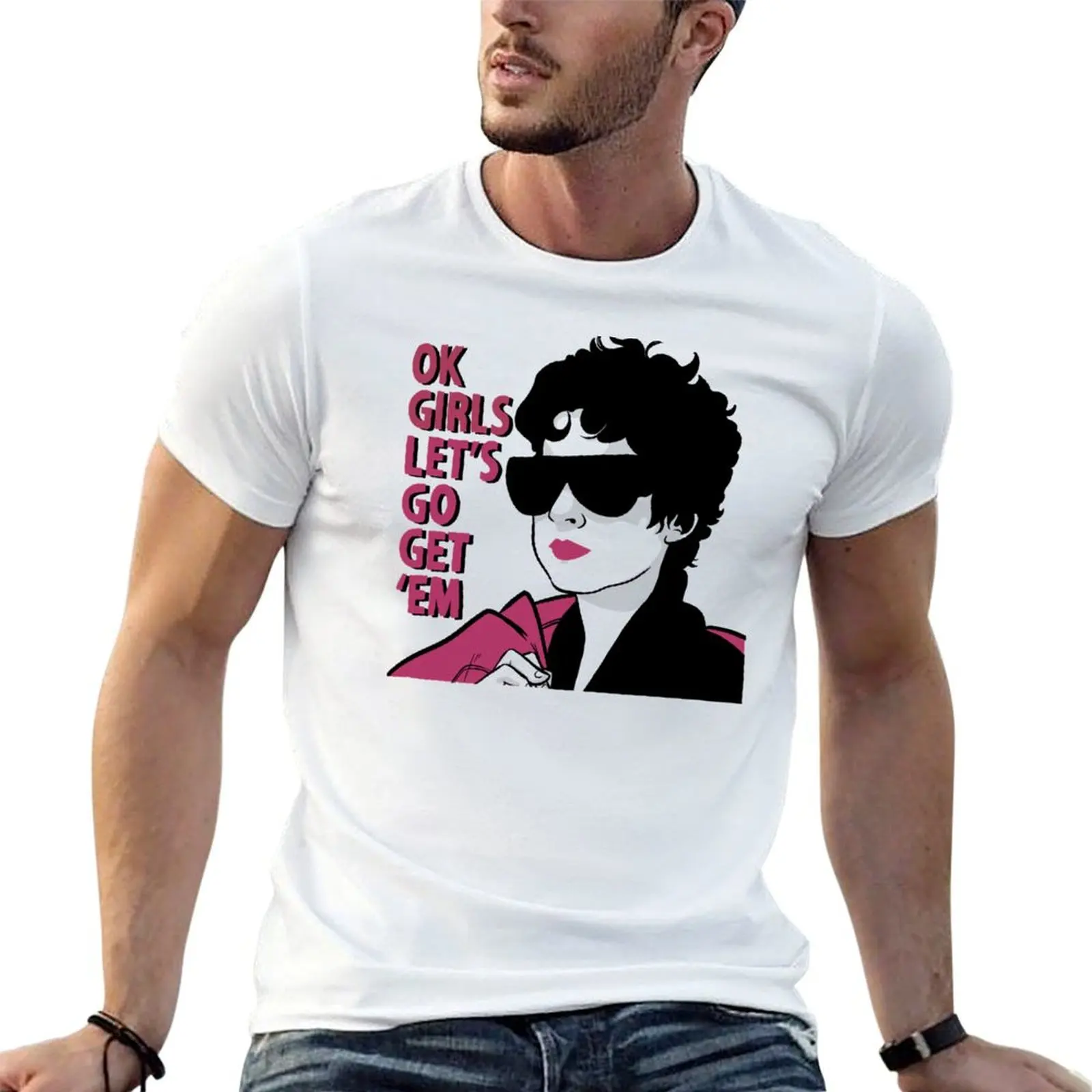 Camiseta con estampado de la película Rizzo Grease, camisetas gráficas para hombre, camiseta de algodón negra lisa para hombre, paquete de camisetas