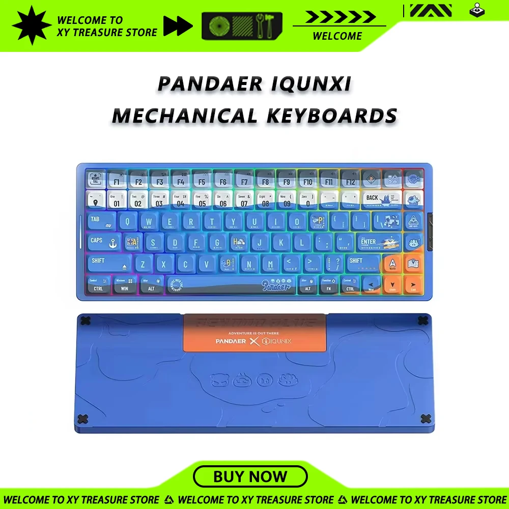 PANDAER IQUNXI  Mechanical Keyboards Wireless Lightweight Keyboard Aluminum Game Keyboard E-sports Office PC Accessories Gifts