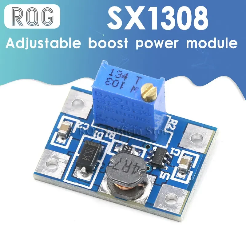 1/5PCS 2-24V to 2-28V 2A DC-DC SX1308 Step-UP Adjustable Power Module Step Up Boost Converter for DIY Kit