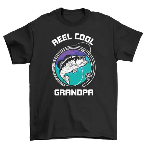 Reel Cool Grandpa 21-1130-10-Pecgine T-shirt - Hilarious Grandpa Tee for the Coo