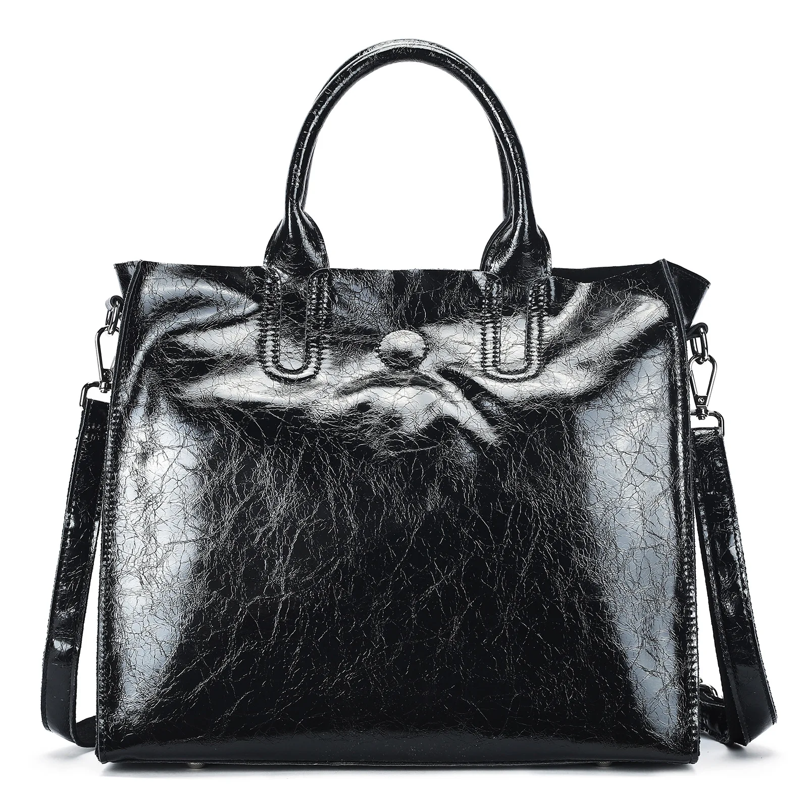 

Cowhide Large Capacity Tote Bag Leather Handbag For Women Carrying Shoulder Bag For Work Commute For Women