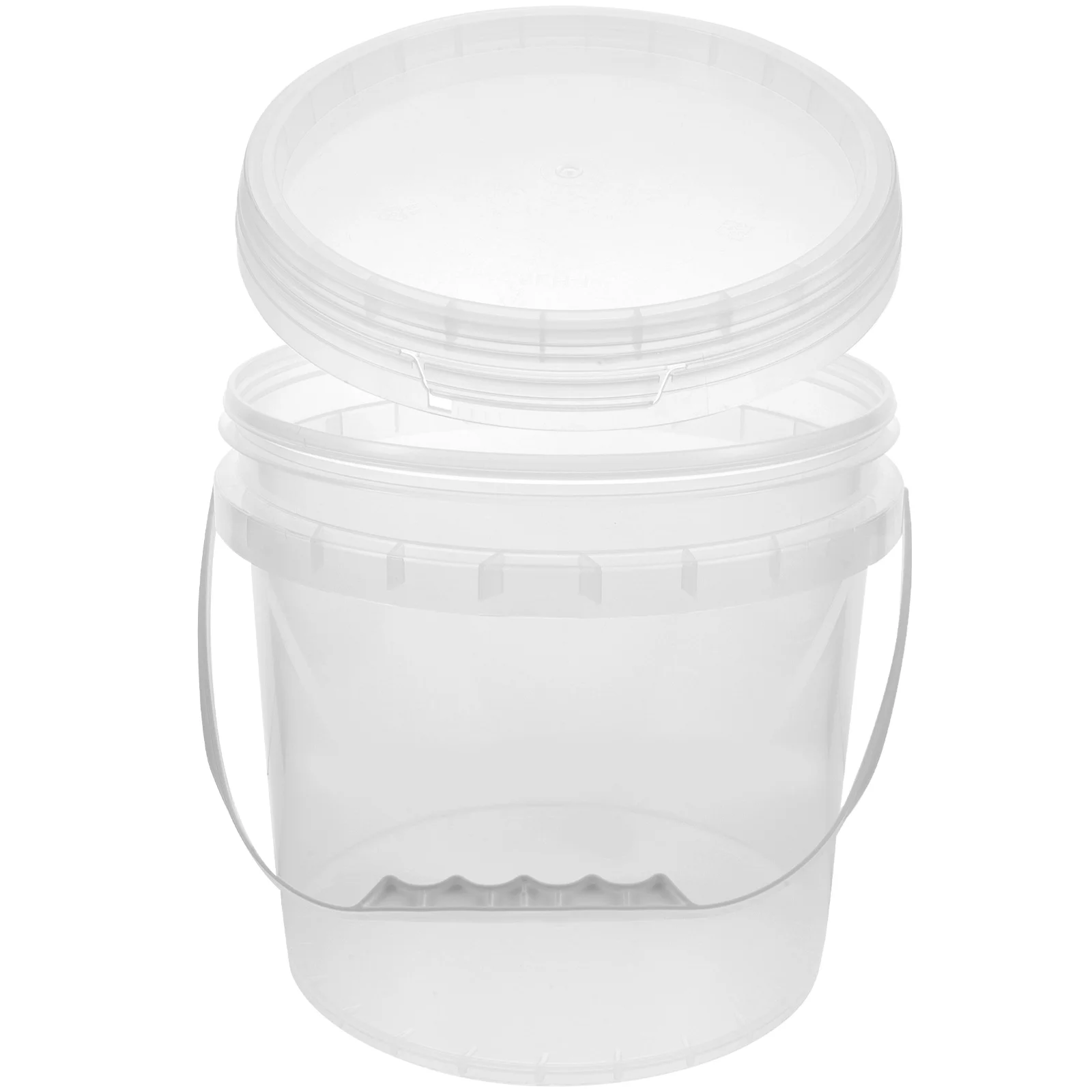 

Plastic Paint Bucket Empty Lid Storage Bin Pigment Container Gallon Barrel Durable Food Grade Safe Handles Airtight Sealed Water