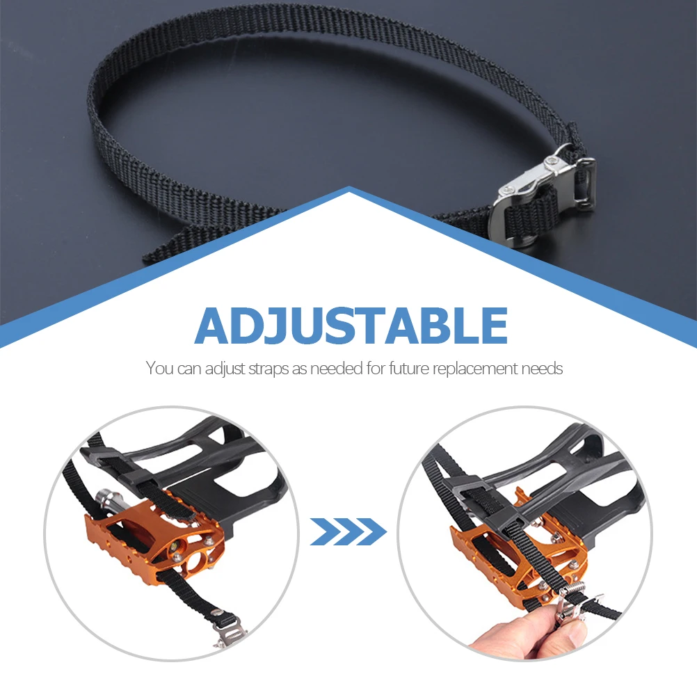

4 Pcs Pedal Straps Bike for Exercise Component Adjustable Cycle Exerciser Machine Footrest Fitness