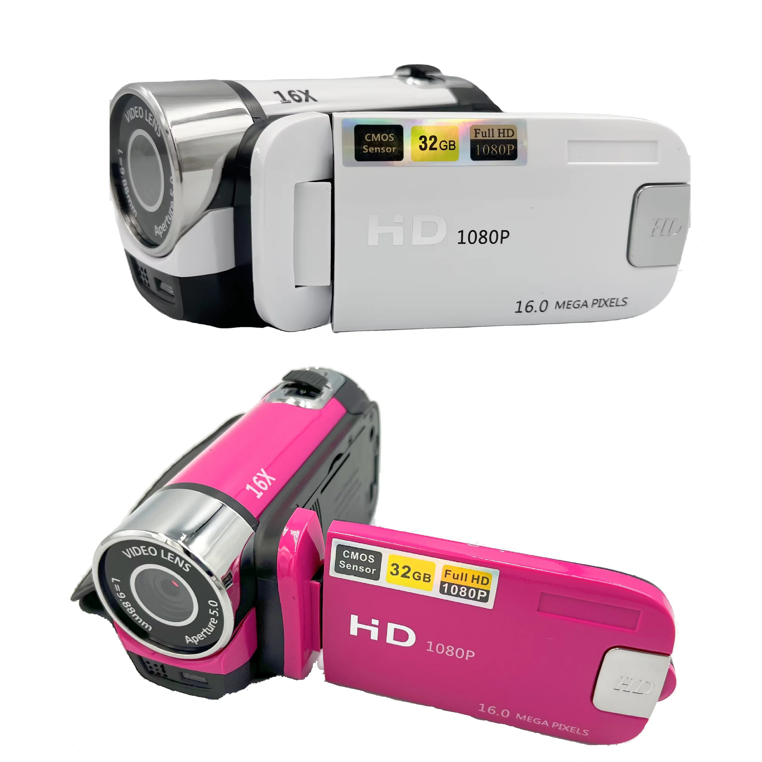 DV Video Camcorder 1080P Full HD 16MP Anti Shake Digital Video Camera 270 Degree Rotation Screen 16X Night Shoot Zoom Camera