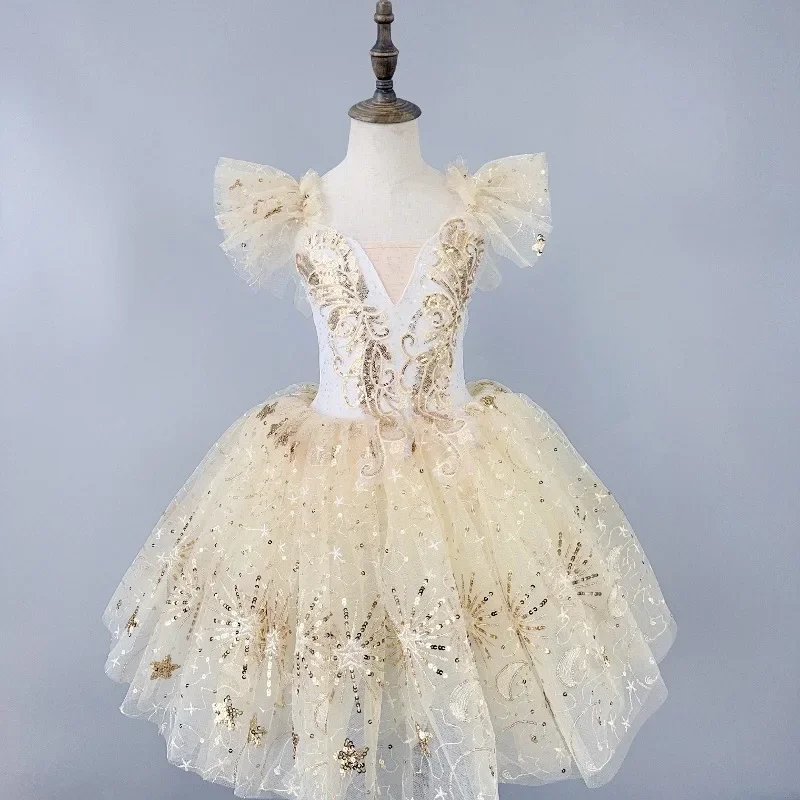 Girls Princess Dress Ballet Performance Festival Dance Wear Fairy Dress Children Stage Costume Ballet Tutu Dresses Kids Clothes