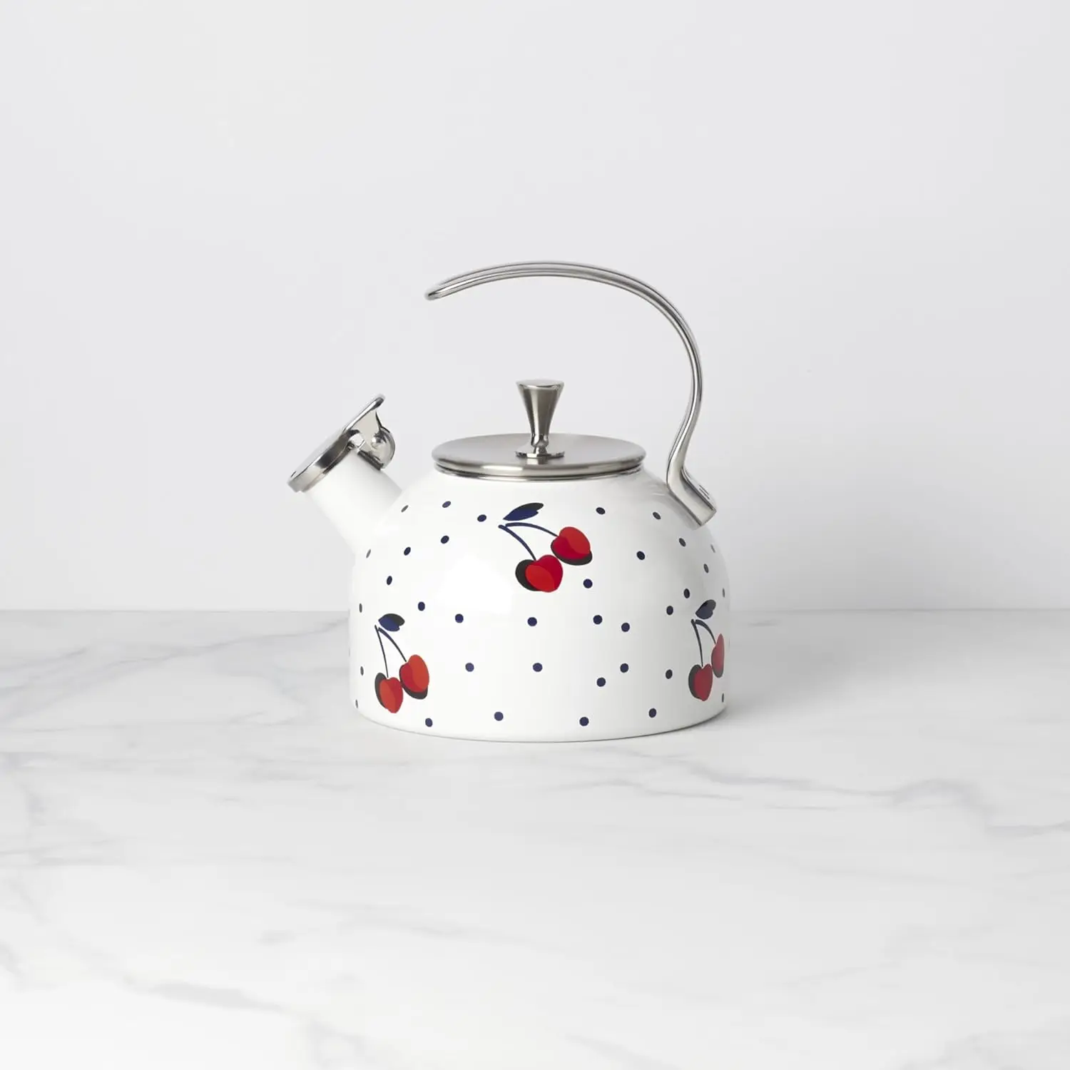 ケイト・スペード ヴィンテージ チェリードット ティーケトル、3.70ポンド、マルチカラー