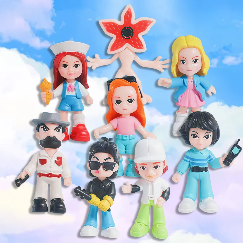 2026 أنيمي الشكل نمط الدمى أحد عشر رجل الأكل زهرة اللعب تمثال 8 قطعة شخصيات كرتونية البلاستيكية جمع لطيف لعب الاطفال عيد الميلاد #1