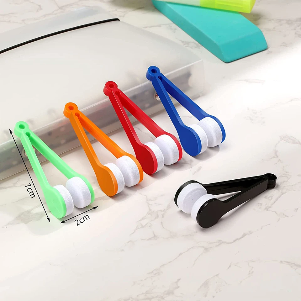 NONOR Mini Sun Glasses Eyeglass Microfiber Cleaner Soft Brush Cleaning Tool Glasses Accessories Cleaning Clip