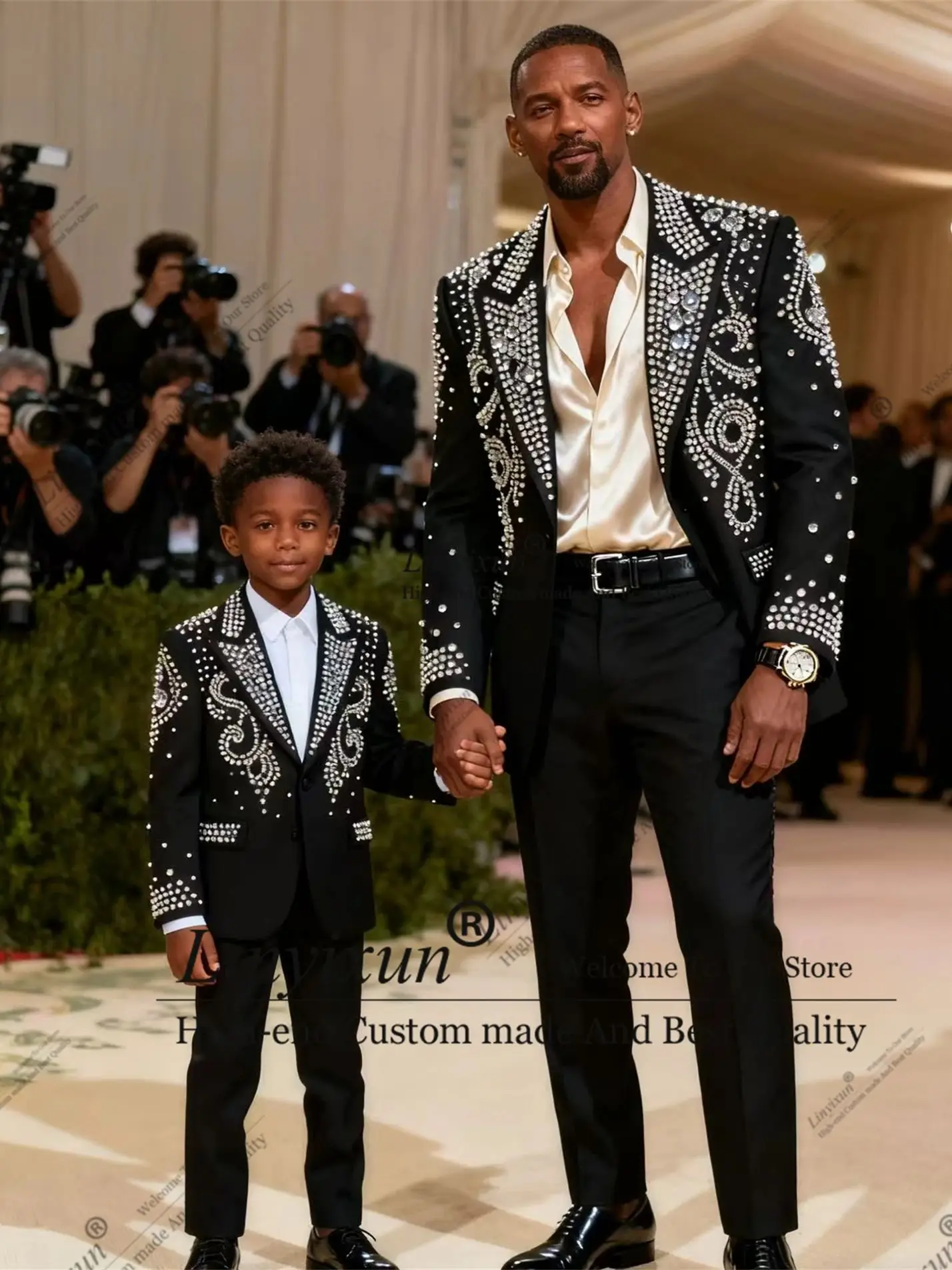 

Элегантный мужской костюм со стразами, мужские пиджаки для жениха, комплекты из 2 предметов, свадебные смокинги, элитный костюм с кристаллами из бисера, Ropa hombre по индивидуальному заказу