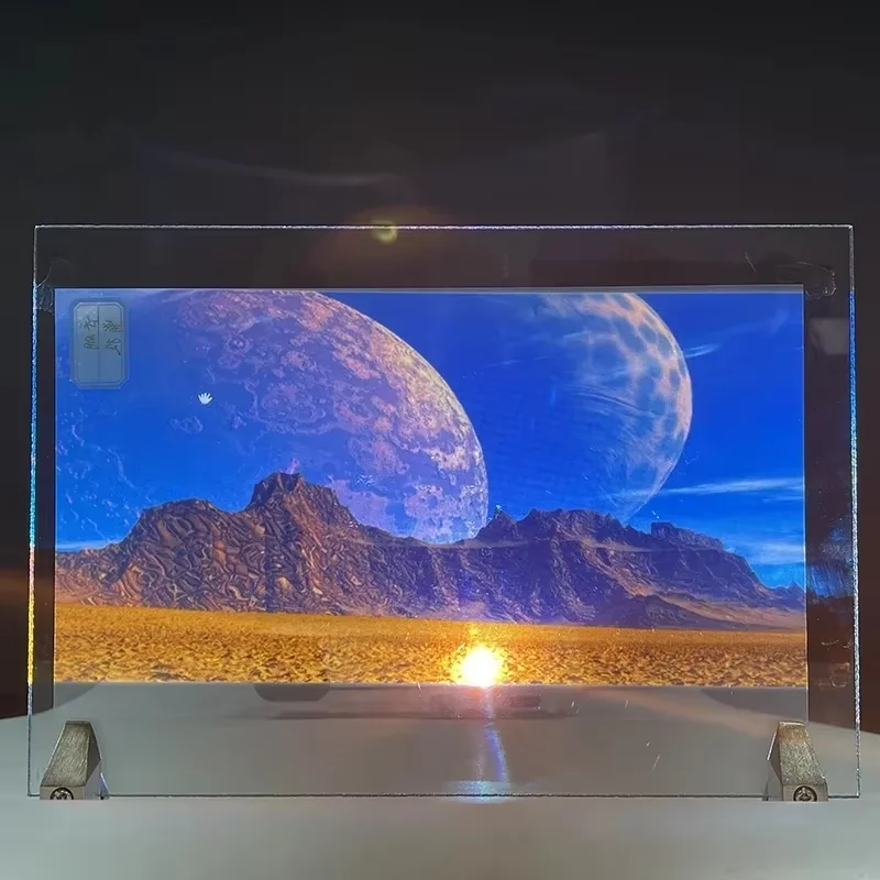 

3D Transparent Holographic Projection Screen Adhesive Rear Projection Film for Exhibition Showcase Advertising Different Sizes