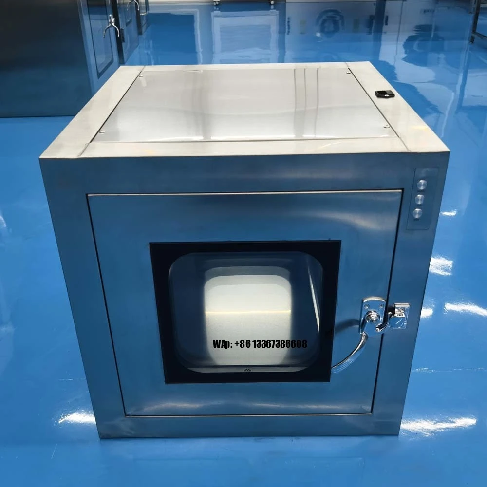 Customizable Modular Stainless Steel High Efficiency HEPA Filter Dust-Free Automatic Doors Stationary Pass Box for New