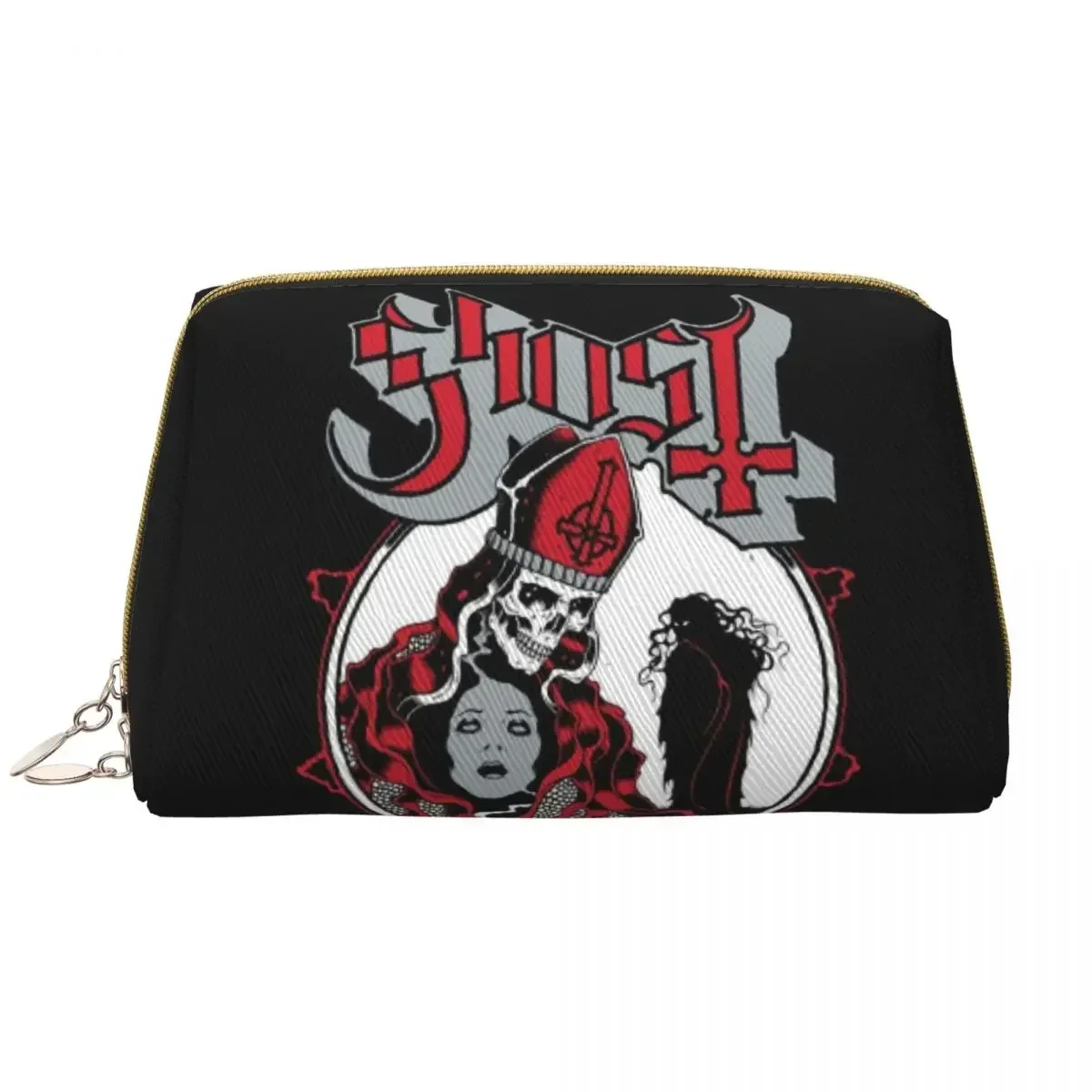 Custom Horror Ghost Swedish Rock Band Travel Cosmetic Bag Women Makeup Toiletry Organizer Lady Beauty Storage Dopp Kit