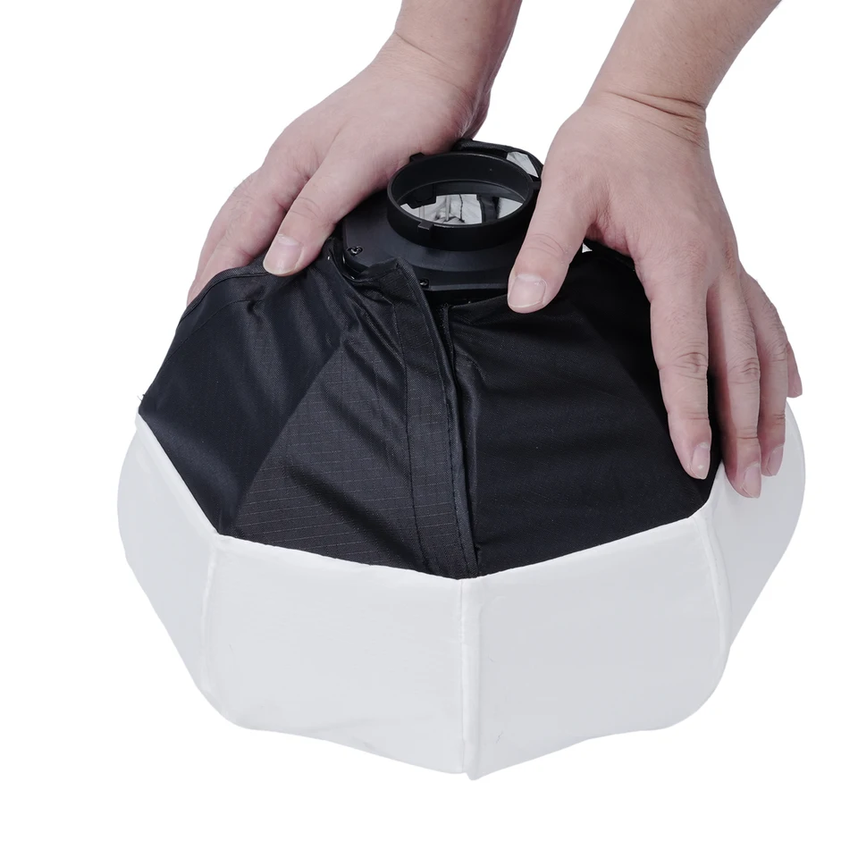 Softbox Lanterna 30cm A Sfera Con Attacco Bowens Per Luci COB Da Esterno - 2