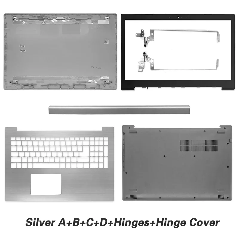 NEW For Lenovo IdeaPad 320-15 320-15IKB 320-15ISK 320-15ABR Laptop LCD Back Cover/Front Bezel/Hinges/Palmrest/Bottom Case Silver