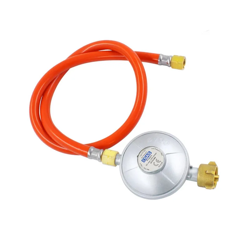 Low Pressure Gas Regulator with 1.2M Hose 50Mbar BBQ Gill Stove Gas Adaptor Accessories Home Cooking LPG Gas Valve Part Germany