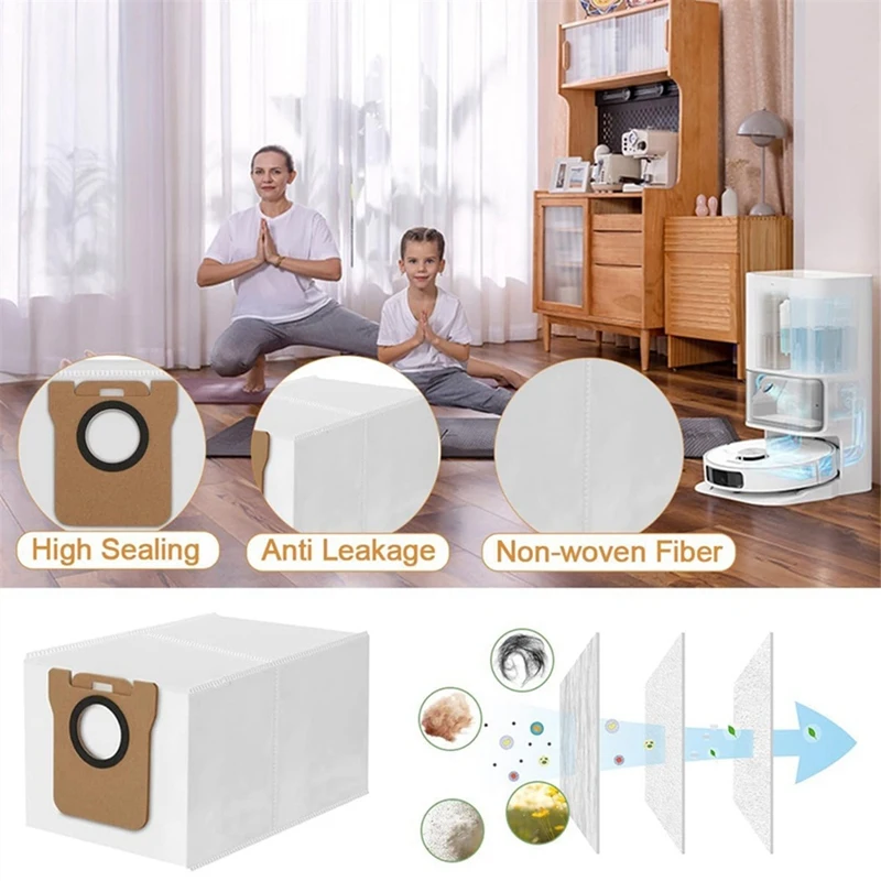 ABJI-For Dreame L10S Ultra/ L10 Ultra/ L10S Pro For Xiaomi X10 Plus Main Side Brush Hepa Filters Mop Cloth Dust Bags Parts