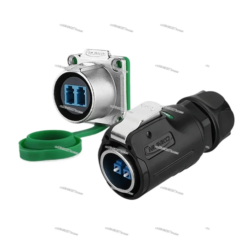 

Industrial IP67 Waterproof Single Mode FC Optical Fiber Connector Female Socket AC Power Electrical Cable Plug+ 3m Cable