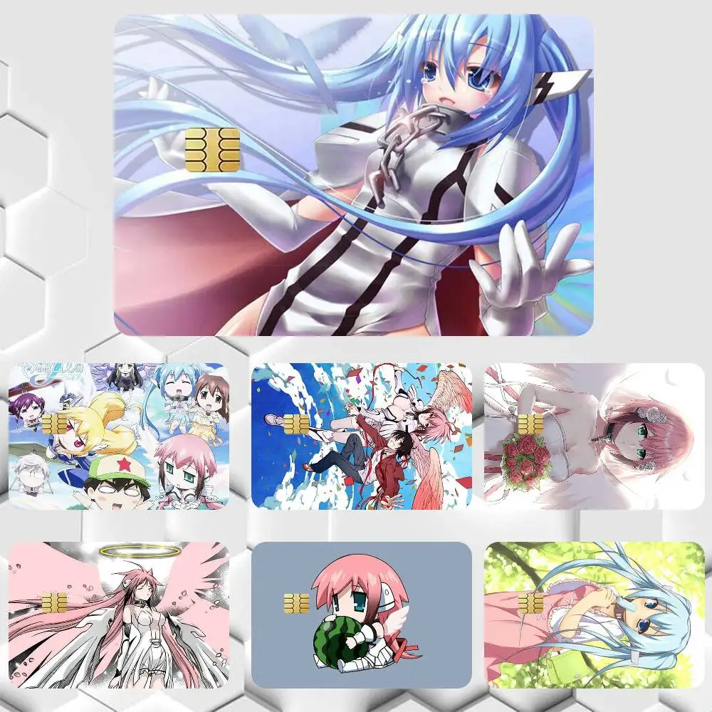 Ikaros  Sora No Otoshimono Anime  Sticker Film Tape Skin for Credit Card Debit Card Cartoon Waterproof Stickers