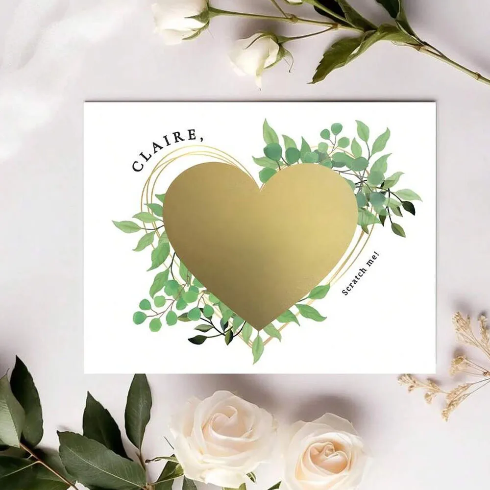 1 Piece of Bridesmaid Invitation Scratch Card—Customizable with Name and Date, Honorary Bridesmaid Wedding Invitation, Bridal Party Game, Will You Be My Bridesmaid? Scratch Off to Reveal the Answer - view 5