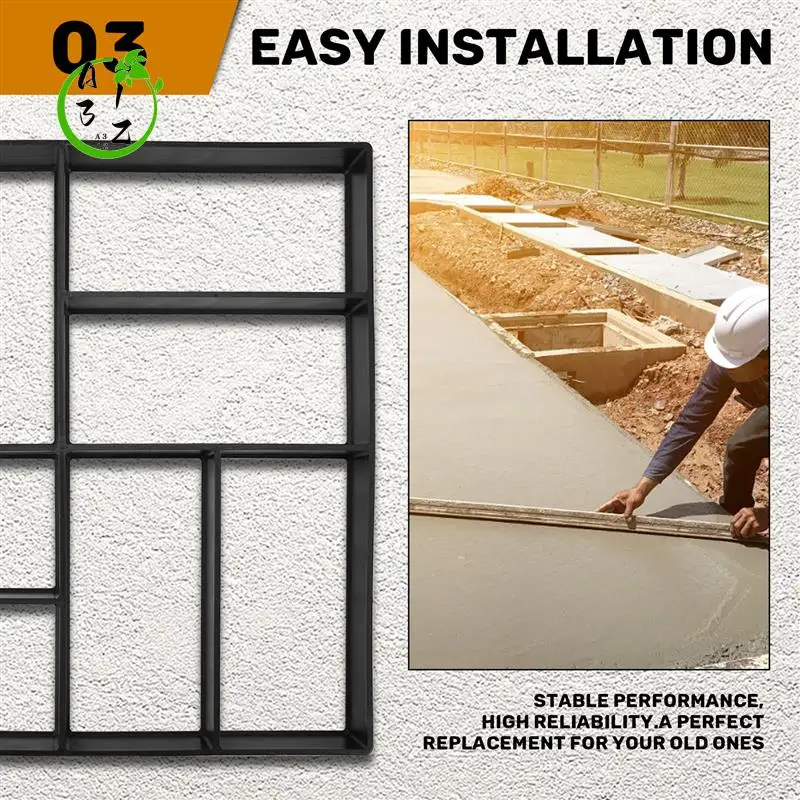 

A31Z-Garden Diy Manual Mold Trail Road Paving Cement Concrete Mold Manufacturer Path Pavement Stone Brick Mold