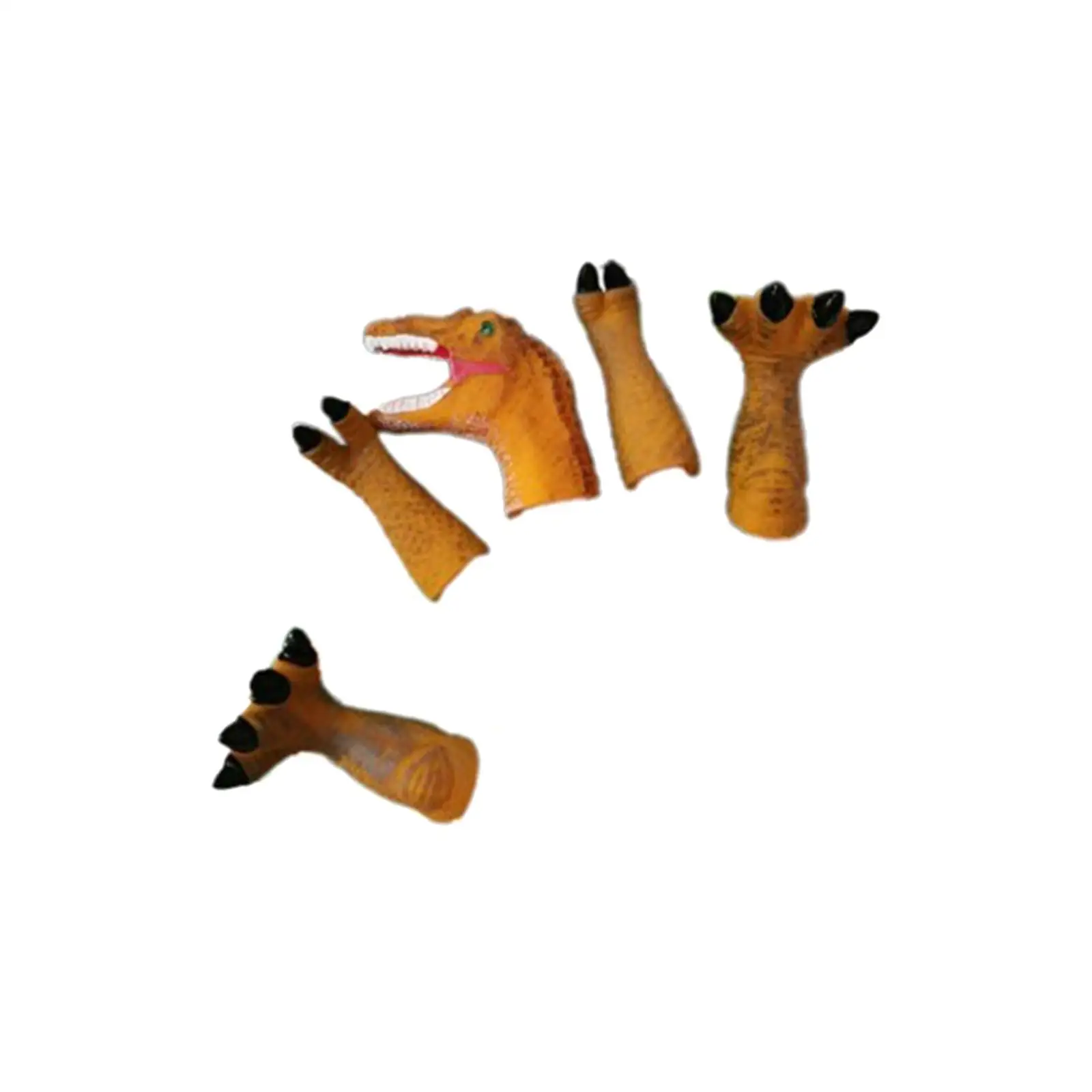 5-teiliges Fingerpuppen-Spielzeug, Cartoon-weiche Fingerpuppen, Bad, Tierköpfe, Fingerspielzeug, Fingerspielzeug für Kleinkinder und Kinder