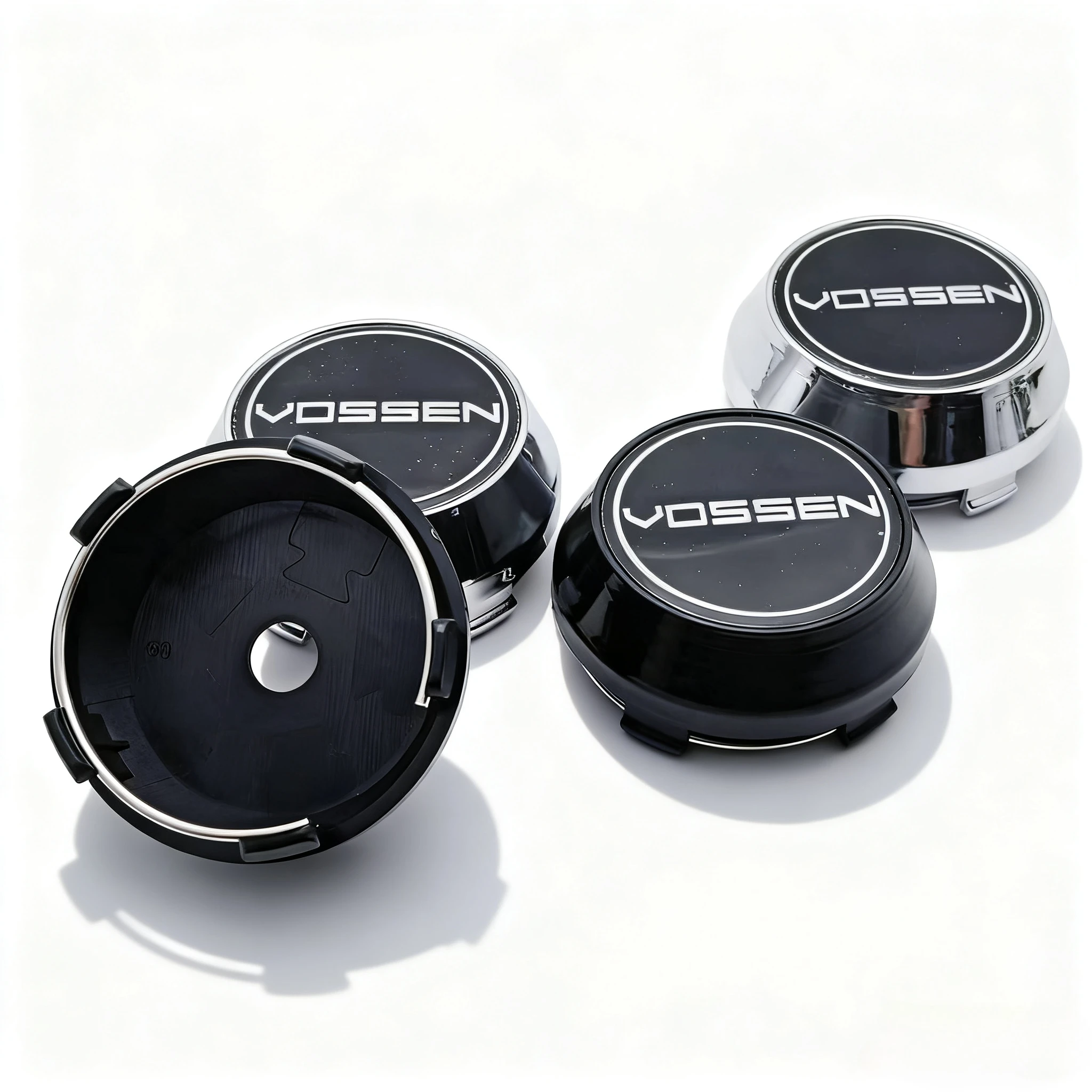 4 Uds Vossen Logo insignia emblema tapas centrales de rueda de coche 60MM 56MM cubo de ruedas de coche tapa alta llanta tapacubos cubierta reemplazar accesorios de coche