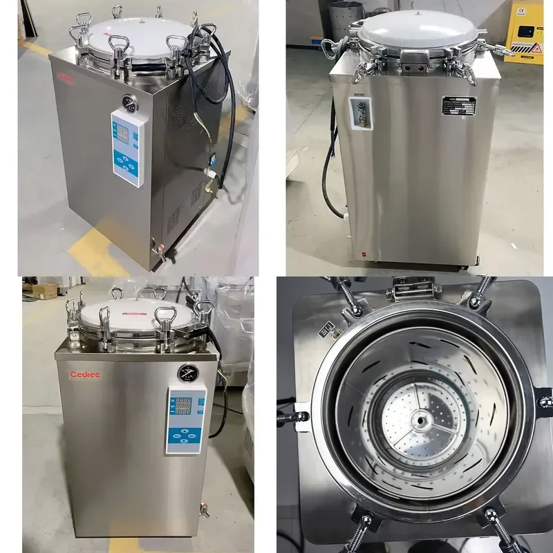 

26 75L Vertical Autoclave 50L Commercial Food Autoclave 105 - 126°C High Temperature Sterilizable Pressure Steam Sterilizer