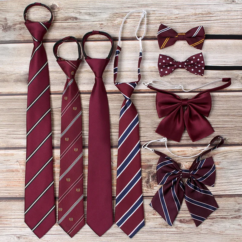 Exquisite Versatile Wine Series Bow Ties Neckties for Man Women Student Graduation Photo Academic Dress Accessories Tie Bowknot