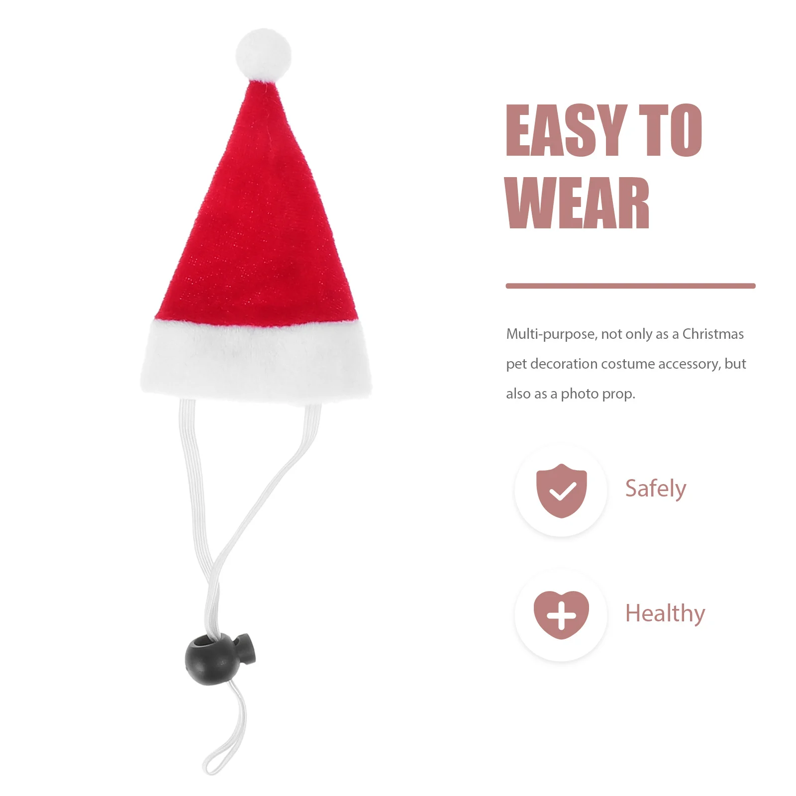 

4Pcs Festive Pet Hat Scarf Combo Soft Comfortable Animal Caps for Chinchilla Hedgehog Christmas Celebration Outfit