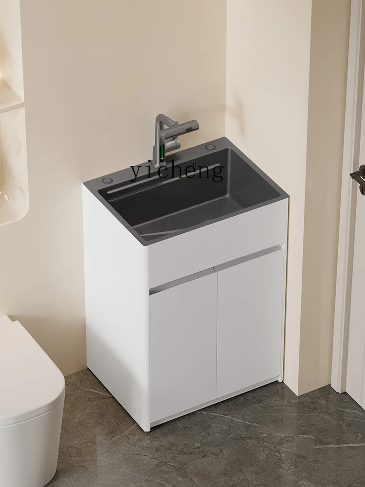 Xl Deepening Stainless Steel Washbasin Cabinet Combination Wash Basin Cabinet Small Apartment Washstand