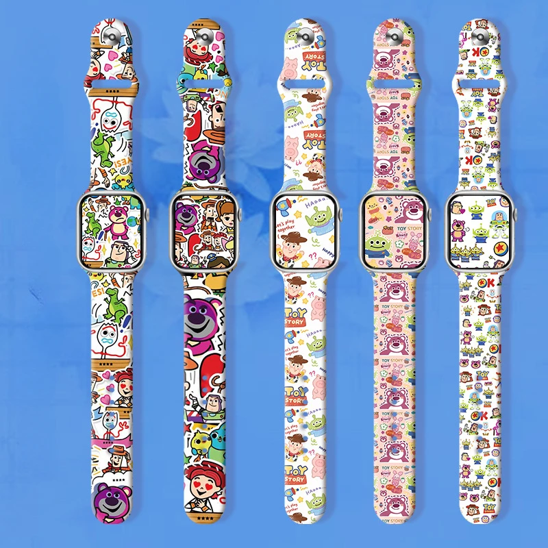 Disney Pixar Toy Story Anime Strap for Apple Watch Band 1 2 3 4 5 6 7 8 Se Silicone Smartwatch IWatch Watchband 38/40/41MM Gift