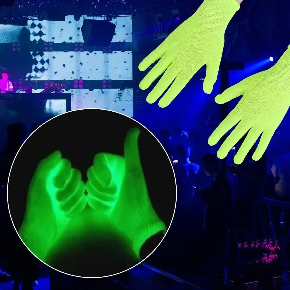 

Glow in Blacklight UV Light Fluorescent Gloves Atmosphere Props Green Glow In UV Neon Glove Luminous Magic Glove