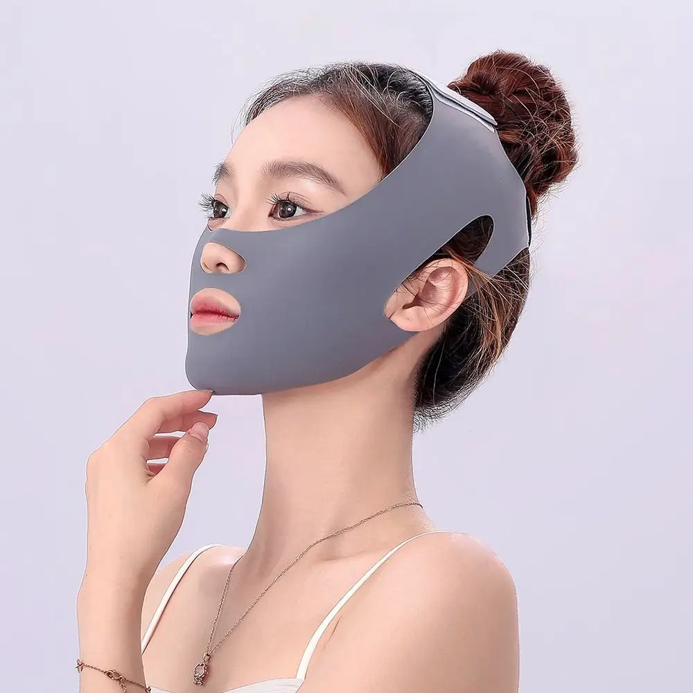 หน้ากากนอนแกะสลักรูปหน้าแบบปรับได้ยืดหยุ่นระบายอากาศ V Line Shaping Mask ดูแลผิวสายรัดกระชับสัดส่วนยกกระชับหน้ากาก
