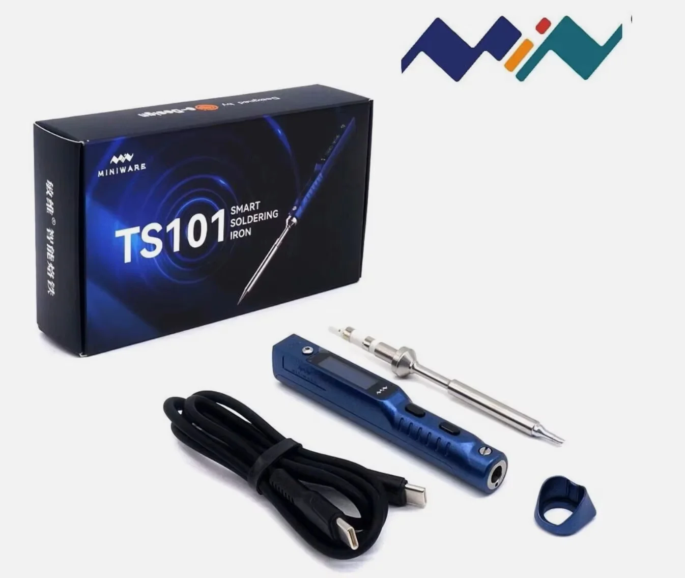 Originele Miniware Blue TS101 elektrische soldeerbout Verstelbare temperatuur USB draagbaar digitaal lasstation