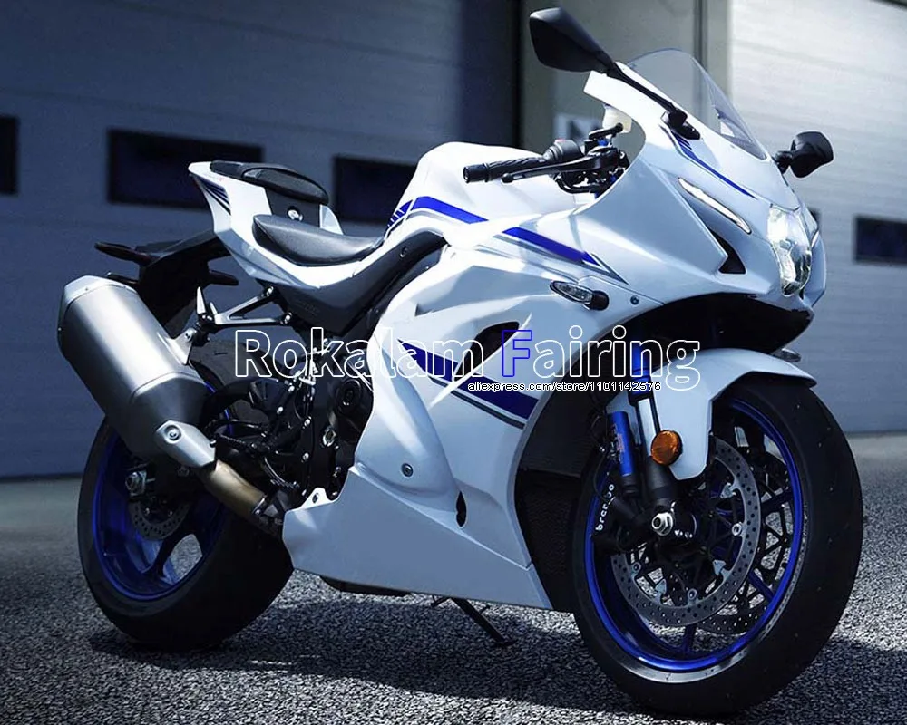 

Cowling For Suzuki GSXR1000 K17 2017 2018 2019 GSX-R1000 GSXR 1000 White Blue Motorcycle Fairing Kit (Injection molding)