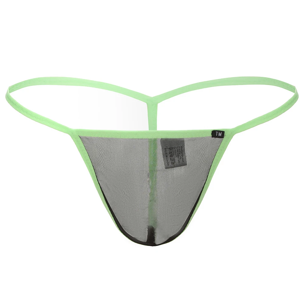 

Mesh Pouch Thongs G Strings for Men Transparent Breathable Underwear Sheer Low Rise Cut Minimal Coverage Design