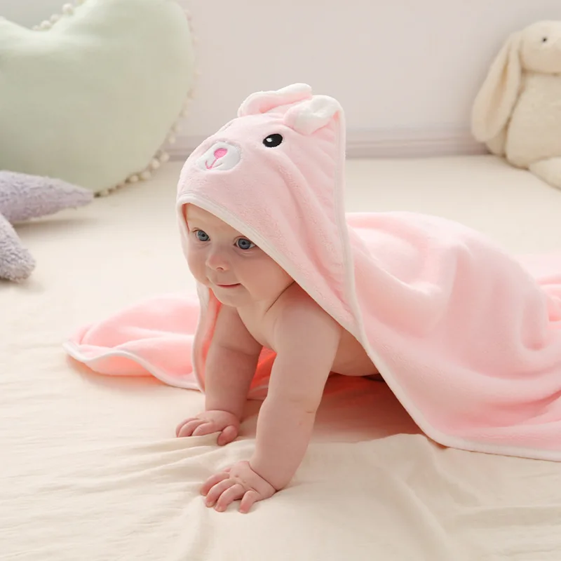 80x80 Newborn Wrap Blanket Cotton Fleece Blanket for 0-12 Months Baby 4 Seasons Absorbent Warm Blanket Children Bath Towel Gifts