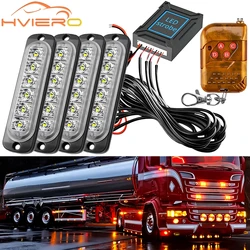 24LED Wireless Car Strobe Emergency Signal Flash Warn Light 12-24V Trailer Automatic Diode Truck Modification Accessories Modify