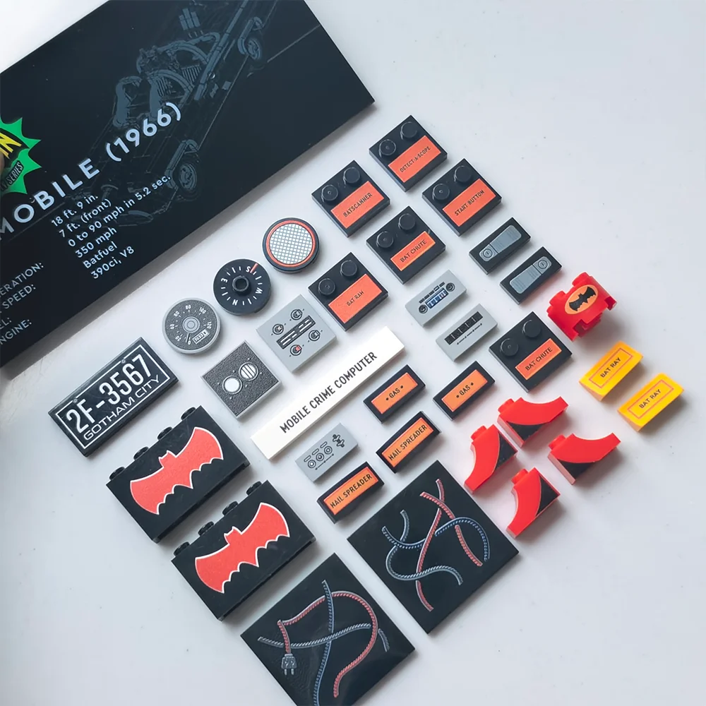 

Printed Building Blocks Replacement Parts for Classic Retro Car Model Replace Stickers