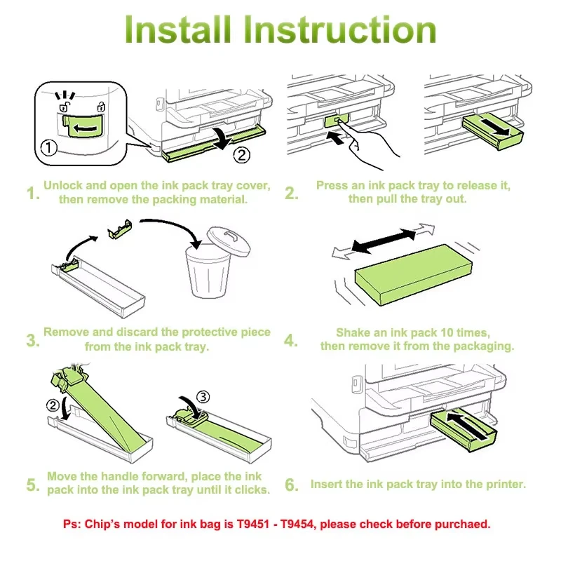 

Сменный комплект чернил T11A T11A1 T11B1 T11A2 T11A3 T11A4 для принтеров Epson WorkForce Pro WF-C5310 WF-C5390 WF-C5810 WF-C5890