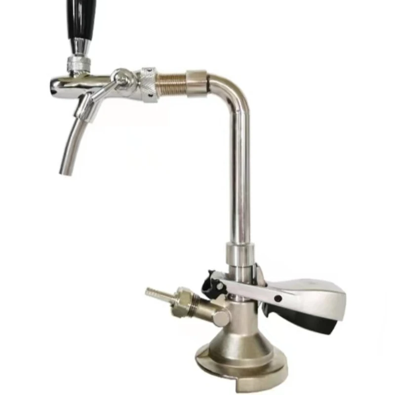 Craft beer takeaway, packaging, filling, wine beater, draft beer keg, foam, Pegasus, faucet, head valve