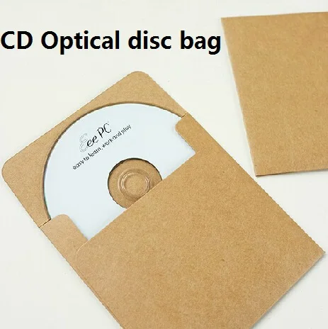 5pcs/lot Lovely Vintage Kraft Paper Square Love CD Optical disc envelope Bag DIY Card bag package bag