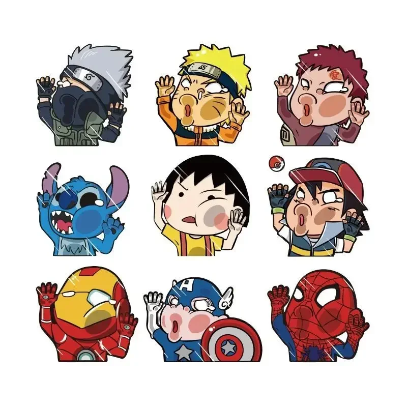 Supersheros Series Deadpools Car Motorcycle Sticker Comic Kawaii Helmet Stickers Window Glass Composite Funny Sticker Fans Gifts