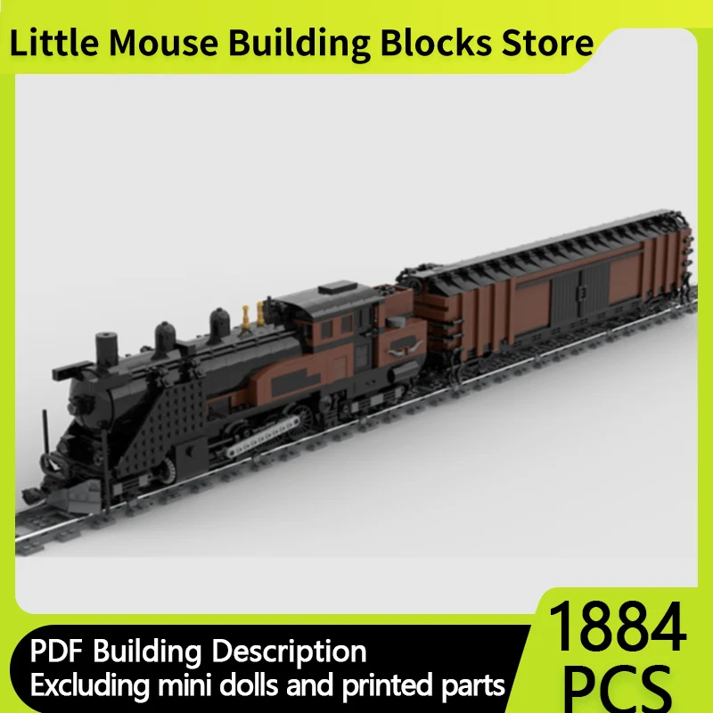 

City Car Model MOC Building Bricks Grand Pacific Railway Steam Train Modular Technology Gifts Holiday Assemble Children Toy Suit