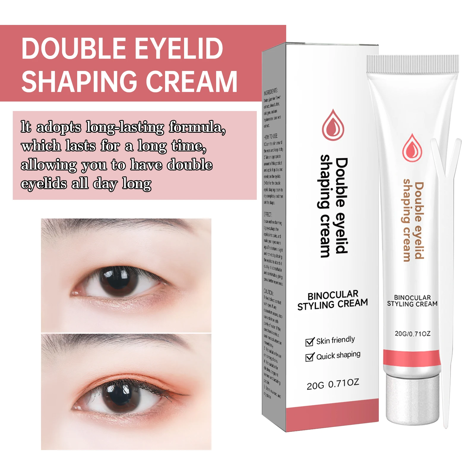 Invisible Eyelid Tape & Glue Set - Traceless, Quick-Drying, Long-Lasting for Natural Double Eyelids, Easy to Apply Makeup Tools